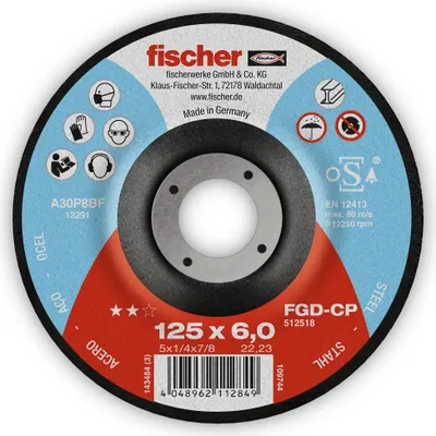 Image de Rondelle fgd-cp 125x6x22,23 Rectification carbone 512518 fischer