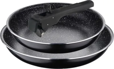 Immagine prodotto di Set di 2 padelle Bergner con manico a scatto BG-31601-BK