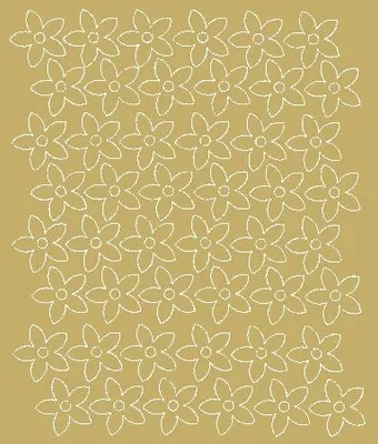 Immagine prodotto di Adesivi murali fiori 3 cm Adesivi fiori 48 pezzi oro opaco