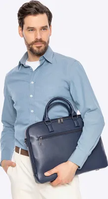 Produktbild von Wittchen Herren-Laptoptasche, 16 Zoll, Kunstleder, Marineblau,