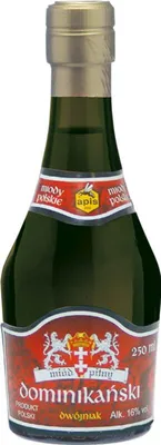 Produktbild von Dominikanski Dwojniak Honig (Halbe)r 0,25L | Met Honigwein Metwein Honigmet | 250 ml | 16% Alkohol | Apis | Geschenkidee | 18+