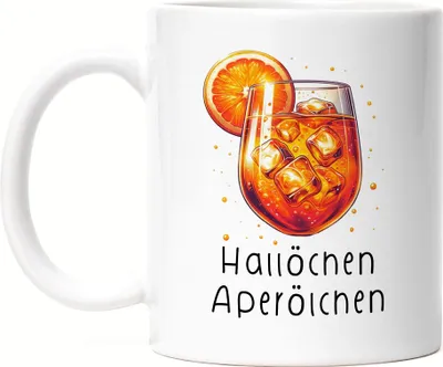 Produktbild von Hallöchen Aperölchen Tasse Weiß Sommergetränk Aperol Beste Freundin