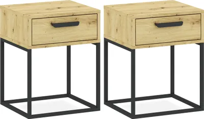 Produktbild von Nachttisch RECTUS 2-er Set, Nachtschrank, Modern, 39x40cm