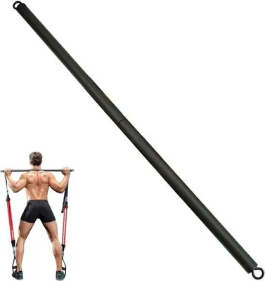 Produktbild von Famanu Pilates Bar - Widerstandsbänder für das Training zu Hause und Yoga in Schwarz