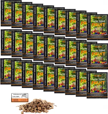 Produktbild von 27 x Alcotec Turbohefe - Fruit 60g, Alkohol Brennhefe, Gärhefe, Wodkahefe, Turbo Hefe, Wodka Hefe