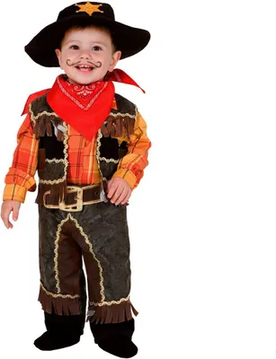 Cowboy Kostüm Clarence für Kinder Gr. 86-92 Wilder Westen Fasching Sheriff Wilder Westen Cowboyhut Western Rodeo Fasching Karneval Mottoparty