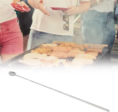 Image de Cuillère à remuer télescopique en acier inoxydable de 62 cm de long, extensible, pour barbecue Fournitures de table