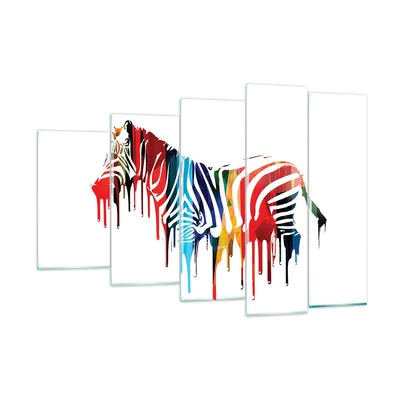 Produktbild von Bilder auf glas - Zebra Detail digital wild - 150x100cm - Glasbilder - Wandbilder - Kunstdruck - zum Aufhängen bereit - Wanddekoration aus Glas - Glas Bilder - Wandbild auf Glas - GEG150x100-3057