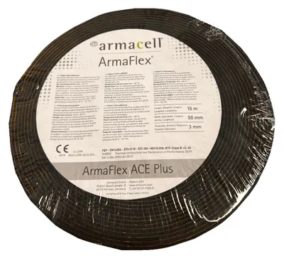Immagine prodotto di Nastro isolante autoadesivo - Nastro isolante in gomma - 15 m x 50 mm x 3 mm - Isolamento termico e dal freddo - Rotolo da 15 m