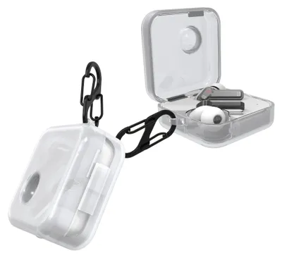 Produktbild von kwmobile Schutzhülle für Nothing Ear (1) Hülle - TPU Silikon Case für Kopfhörer Ladecase - stoßfestes Cover mit Karabiner - Transparent