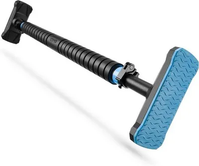 Productafbeelding van Optrekstang Deurkozijn - Pull-up Bar - Kracht Training - Montage Zonder Boren - 70-100 cm - Zwart Blauw