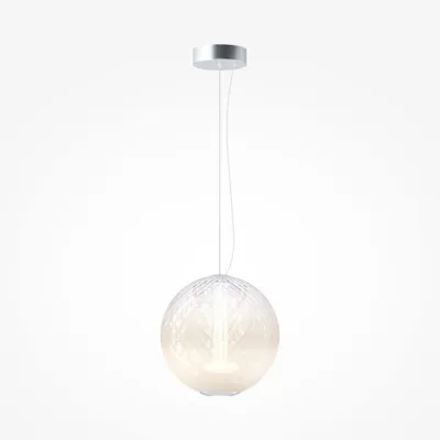 Zdjęcie produktu dla Lampa wisząca LED ozdobna kula BRUMA chromowana-biała 15W ciepła 2000lm szkło wym:335x30x30cm IP20 Maytoni