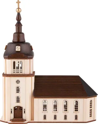 Produktbild von Lichterhaus Dorfkirche (23cm) von Kunstgewerbe Lenk & Sohn