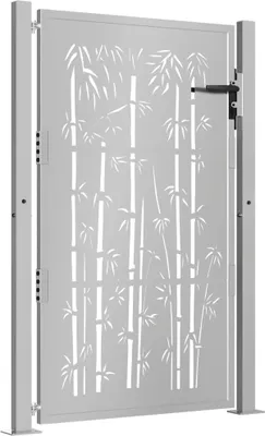 Immagine prodotto di Cancello da giardino 105x155 cm in acciaio corten design bambù