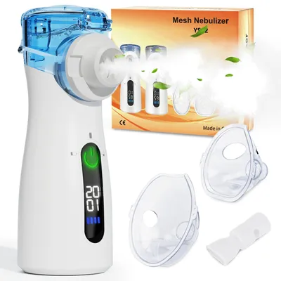 Produktbild von InhaliergeräTe FüR Erwachsene，InhalationsgeräT Kinder Mit Tragbar USB Elektrische Inhalatoren，Nebulizer Inhalator Mit Led-Timer，Vernebler Inhaliergerä