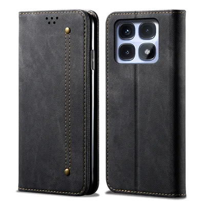 Obrázek produktu pro Pouzdro pro Xiaomi Redmi K70 Ultra, Kožené Peněženkové Pouzdro s Magnetickým Uzavíráním a Stojánkem černé