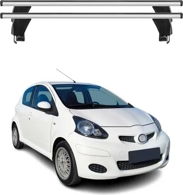 Image de Menabo Barres de toit Transversales pour Toyota Aygo I 2005-2014 Gris ABE 2x
