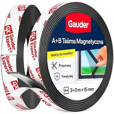 Zdjęcie produktu dla Taśma magnetyczna samoprzylepna a+b do moskitier 2 m mocna