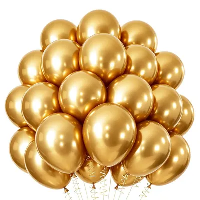 Productafbeelding van Ballonketting goud, 60 stuks, 12 inch, metallic latex ballonnen, set voor verjaardag, bruiloft, decoratie