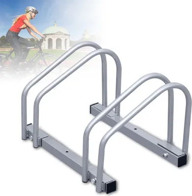 Image de Supports à vélos Jopassy Supports multiples pour 2/3/4/5/6 vélos Galvanisé Support à vélos Sol Montage mural（2x）