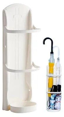 Produktbild von Schirmständer, Wandmontierter Schirmhalter, Platzsparender Organizer für Flur und Heimbüro