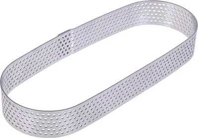 Image de Moule à tartelettes à bord perforé 15 x 5 x h 2 cm, bord ovale