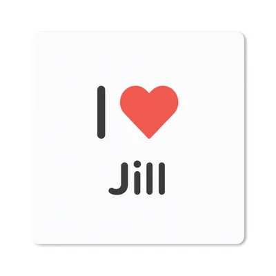 Produktbild von MuchoWow® Mauspad Mousepad Ich liebe - Jill - Mädchen 30x30 cm - Mousepads - Maus Mat - Pad - Mausunterlage - Gaming