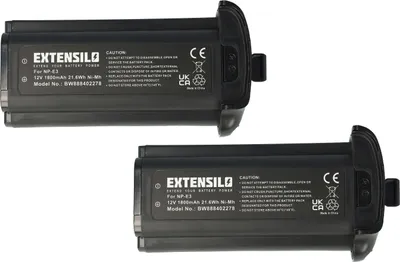 Produktbild von EXTENSILO 2x Akku kompatibel mit Canon EOS 1Ds Mark II, 1D Mark II N, 1D, 1D Mark II, 1Ds Kamera (1800 mAh, 12 V, NiMH)