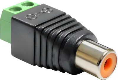 Produktbild von Delock Adapter RCA female > Terminal Block - Video- / Audio-Adapter - Component Video / Audio - 2-polige Klemmleiste weiblich zu RCA weiblich