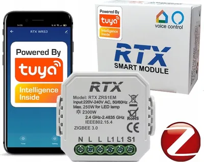 Zdjęcie produktu dla TUYA ZigBee Sterownik Przekaźnik Pomiar Energii