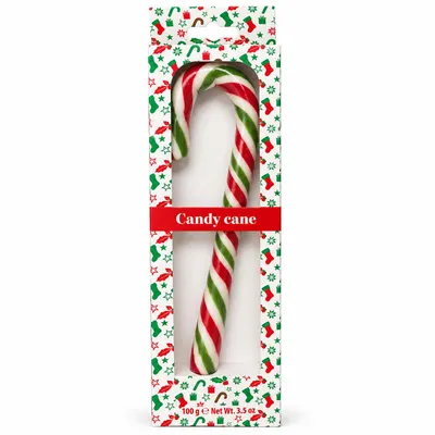 Produktbild von Kerststok candy cane 100gr rood/wit/groen