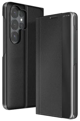 Productafbeelding van Avizar, dubbelmateriaal telefoonhoesje voor de Galaxy S26 Ultra met kijkstandaard, zwart