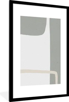 Produktbild von MuchoWow® Gerahmtes Poster Abstrakt - Minimalismus - Design 60x90 cm - Poster mit Schwarzem Bilderrahmen Wandposter Rahmen Foto Bilder - Dekoration - Wandposter Wohnzimmer - Hochwertig