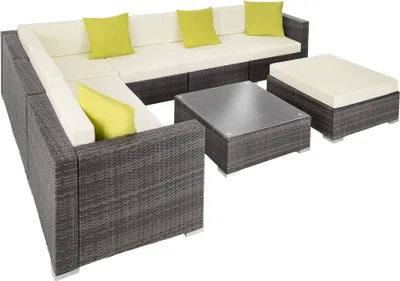 Obrázek produktu pro TecTake 403838, Venkovní, Šedá, 7 sedadlo/sedadel