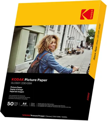 Immagine prodotto di Carta fotografica lucida KODAK 21x29,7 cm 230 g/m² 50 fogli