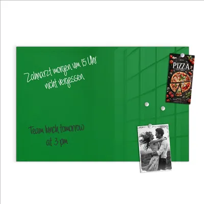 Produktbild von Magnettafel 60x40cm Pinnwand Whiteboard beschreibbar - Grüner Hintergrund II