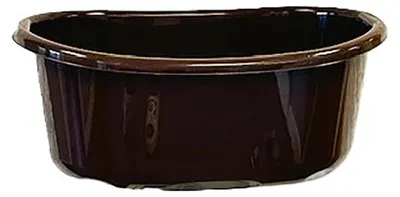 Produktbild von Ovale Kunststoffschüssel mit Ohren, 30 l, braun - JAG