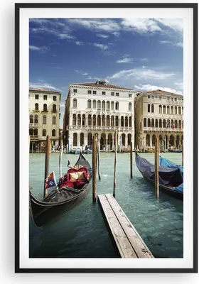 Produktbild von Gerahmtes Poster - Schwarzer Rahmen - Architektur venedig italien gondel - 61x91,5 cm - Wand Bild - Wanddeko - Wandbilder - Wandposter - Bilderrahmen - Bilder - Kunstdruck - Wandbild - P2BPA61x91-2705