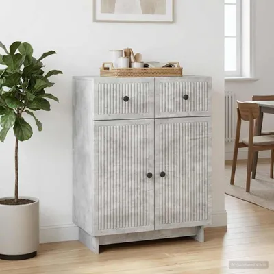 Immagine prodotto di Credenza vidaXL grigio cemento 66 x 34,5 x 90 cm in materiale derivato dal legno
