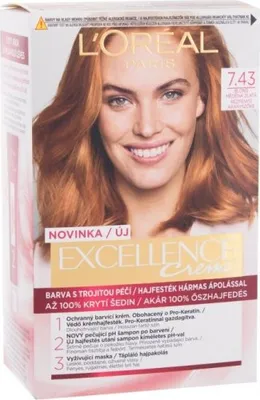 Zdjęcie produktu dla L'Oreal Excellence Creme Farba do włosów 7.43 blond miedziany