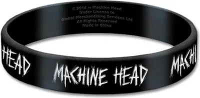 Obrázek produktu pro Machine Head - Silikonový náramek s logem RO6912 (jedna velikost) (černý)