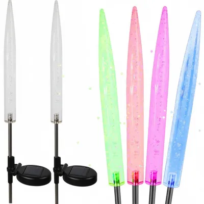 Zdjęcie produktu dla Zestaw 2x Lampa ogrodowa LED solarna 24.5 cm wbijana
