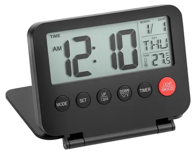 Digitaler Reisewecker, Kalender, Temperaturanzeige, Schlummerfunktion