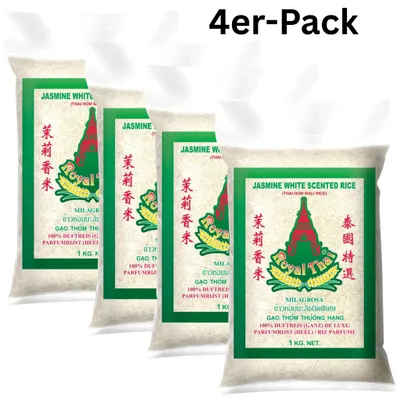 Produktbild von 4er-Pack Royal Thai Langkorn Jasminreis Duftreis 1kg