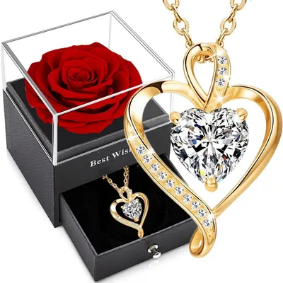 Produktbild von Konservierte Rose in Geschenkbox Romantisches Blumengeschenk