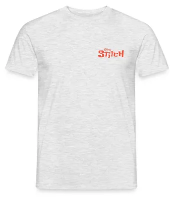 Produktbild von Lilo & Stitch | Stitch Mit Surfbrett Männer T-Shirt, M, Grau meliert