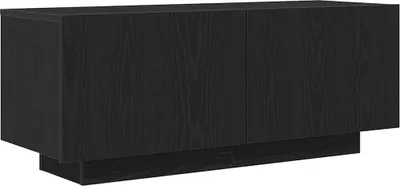 Image de vidaXL Armoire TV noir imitation chêne 100 x 35 x 40 cm Bois composite
