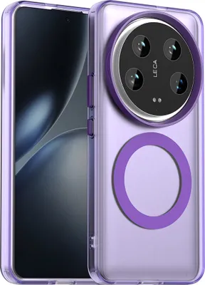 Obrázek produktu pro Magnetické pouzdro pro Xiaomi 14 Ultra, tenké matné průsvitné nárazuvzdorné pouzdro Fialová