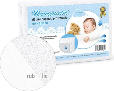 Obrázek produktu pro Míša dětské prostěradlo se zátěrem - Bílá - 60x120