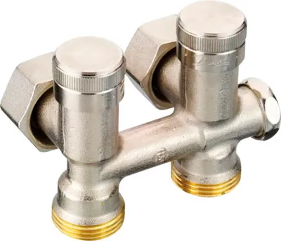 Produktbild von Danfoss Hahnblock RLV-K 1/2 Zoll Eckform nickel 003L0282